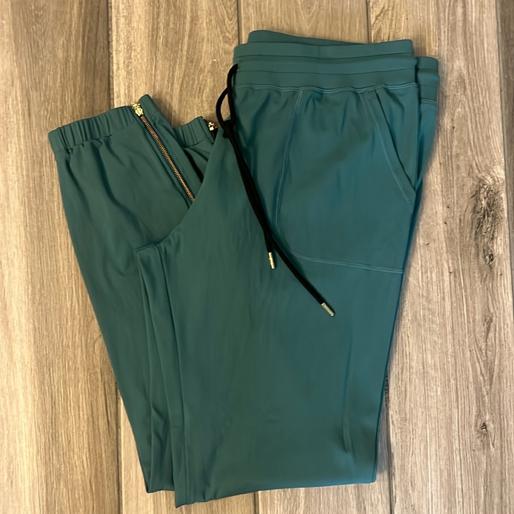 Zyia Teal Peak Zip Joggers XL